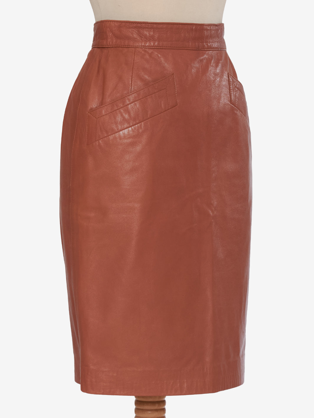 Brown Leather Vintage Skirt