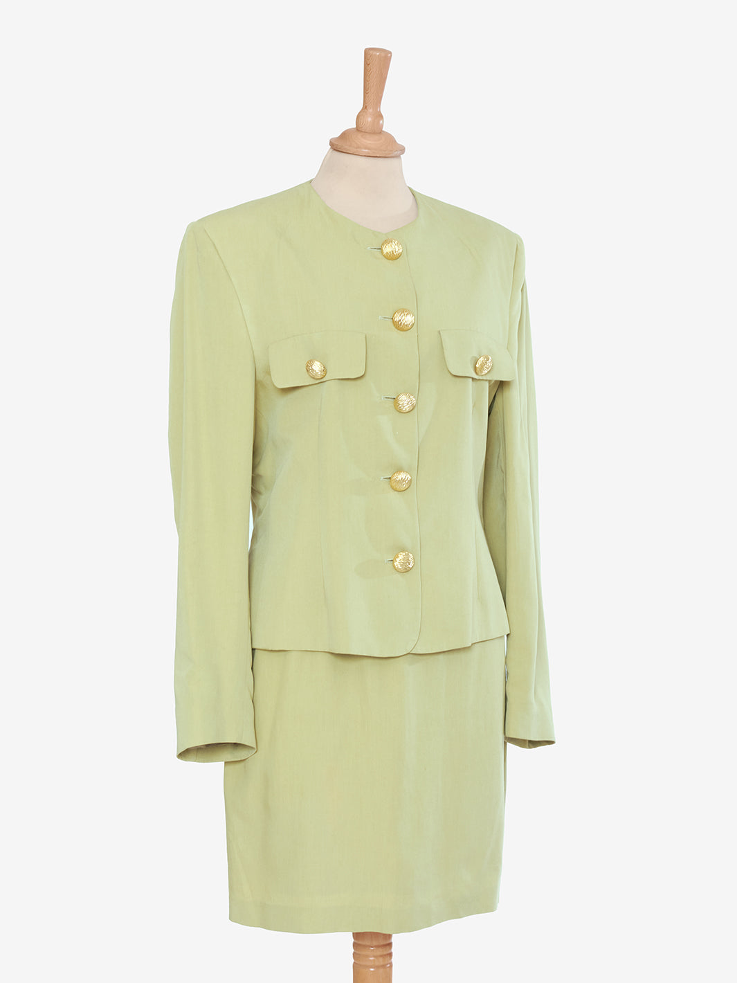 Vintage viscose and silk suit Green