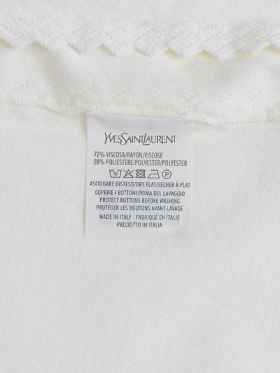 Yves Saint Laurent White Knitted Cardigan - SS12