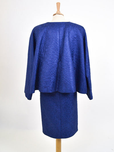 YSL Rive Gauche blue suit with golden buttons, 80s