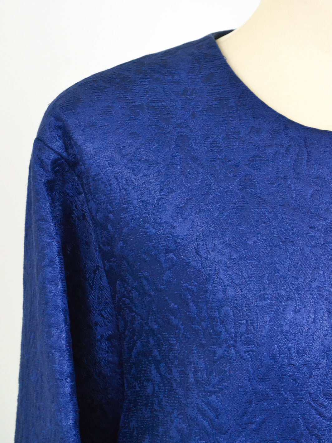 YSL Rive Gauche blue suit with golden buttons, 80s