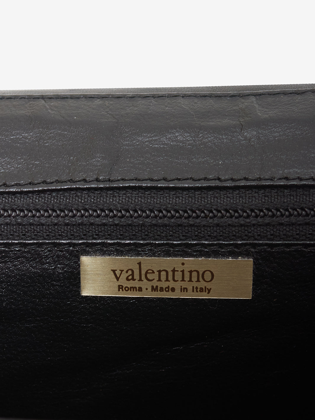Valentino Black leather clutch bag