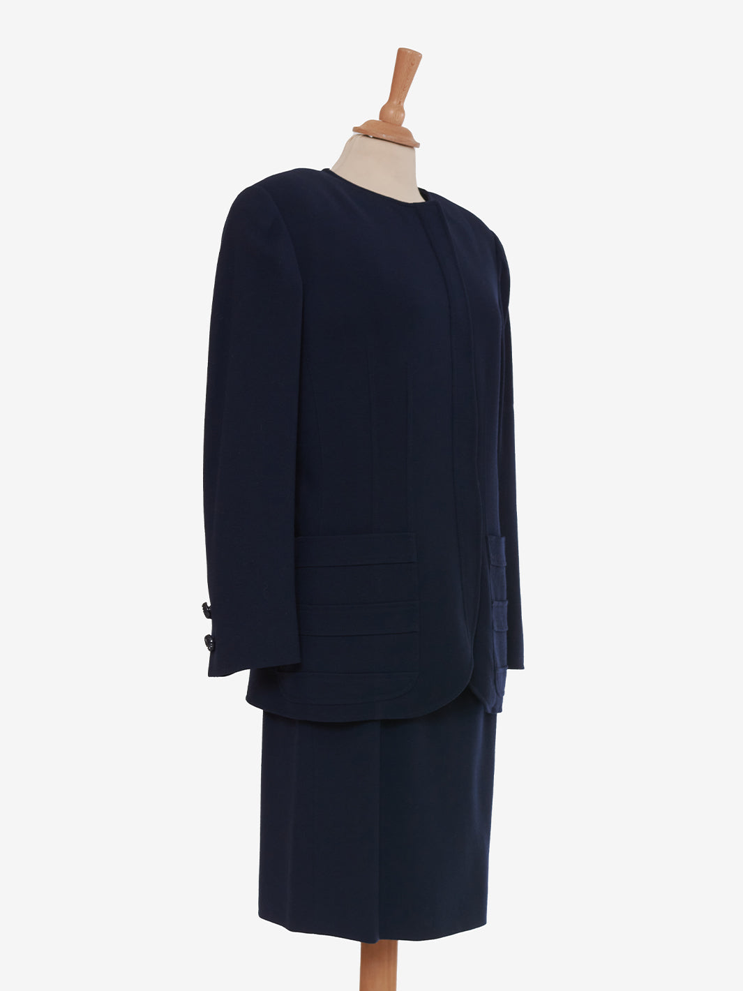 Valentino Boutique Blue Wool Suit