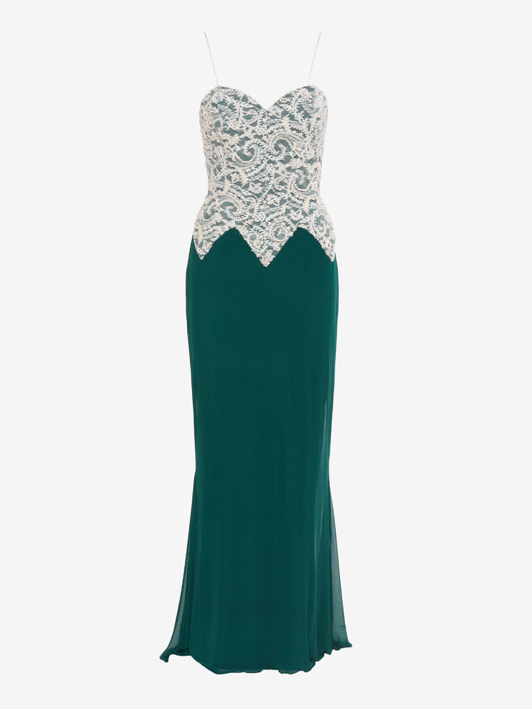 Vicky Tiel Green Long Dress