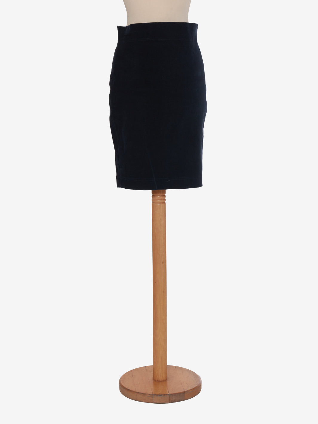 Vintage blue velvet pencil skirt