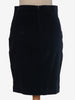 Vintage blue velvet pencil skirt