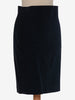 Vintage blue velvet pencil skirt