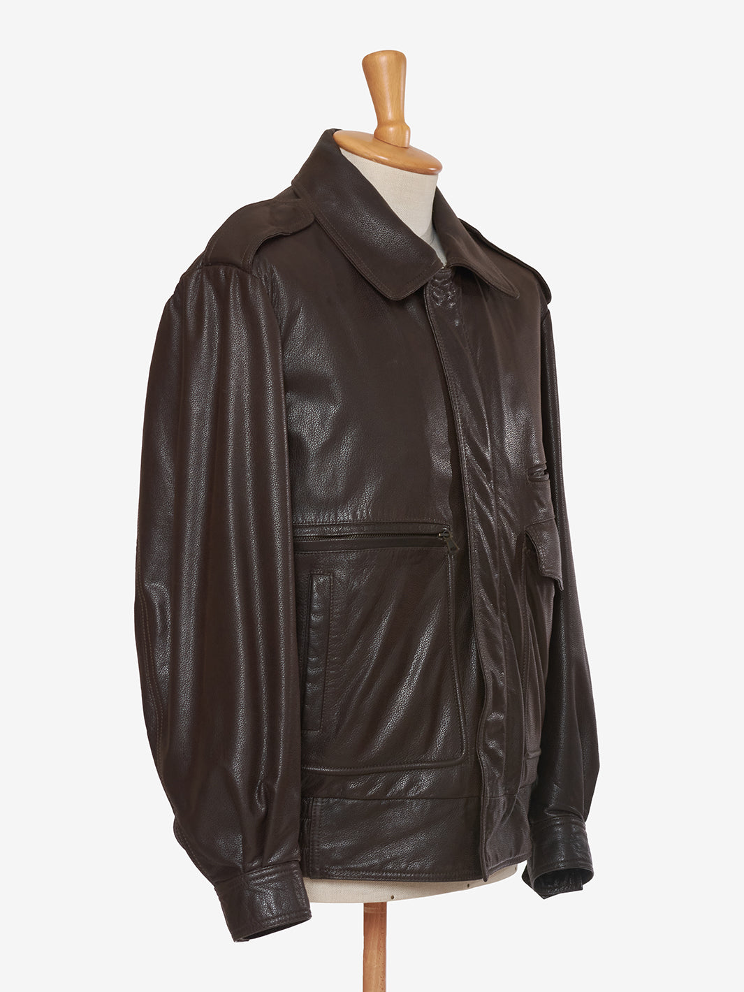 Vintage leather aviator pattern jacket