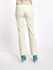 Y2K Alessandro Dell'Acqua cream pants in stretch fabric