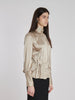 Y2K Lidia cardinale champagne-coloured silk blouse
